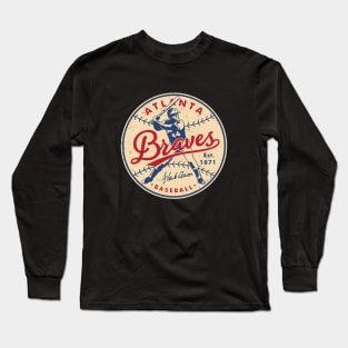 Hank Aaron Atlanta Braves 2 by Buck Tee Long Sleeve T-Shirt